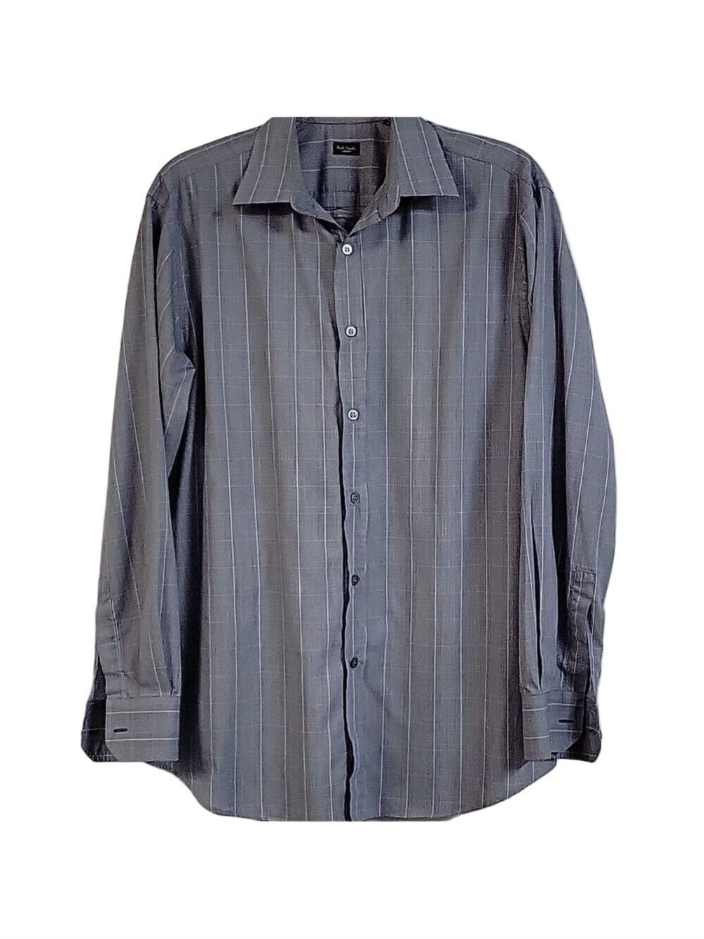 Paul Smith - London Men's Long-Sleeved Button-Down Blue Shirt, Size 16.5/39